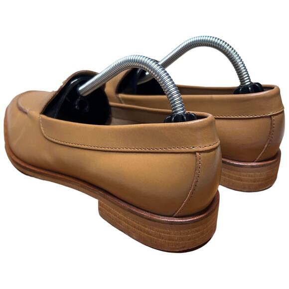 EVERLANE The Modern Leather Women's 37/US 6.5 Loafer Camel Preppy Made in Italy - Picture 3 of 13